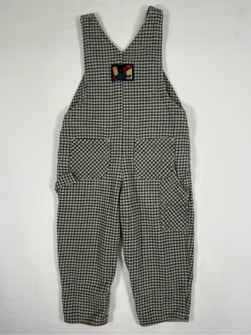 VINTAGE GYMBOREE Boys Plaid Flannel Overalls XS 12-18m 90s Cottagecore‎ Classic